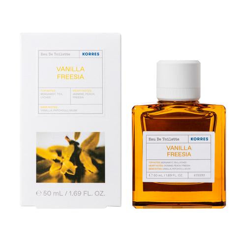 Vanilla Freesia clean perfume by Korres at Indiehousefragrances.com